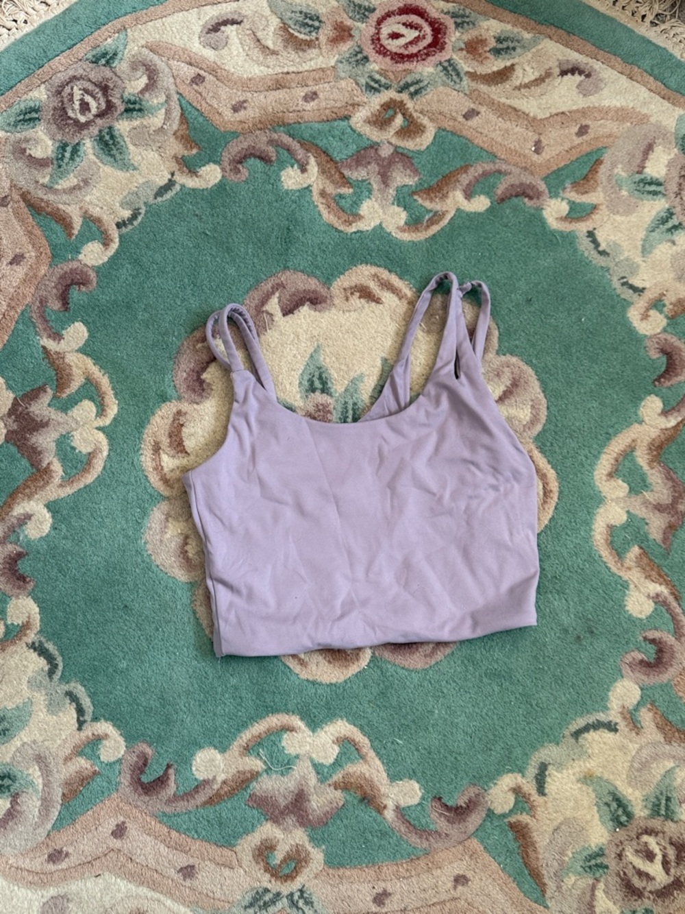 Lilac Double-Strap Crop Tank Top